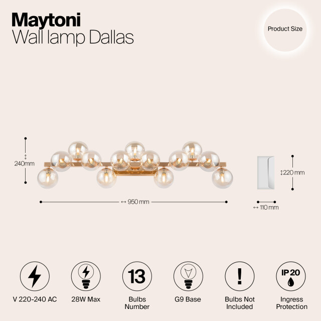 Maytoni wandlamp dallas - 2993996 large