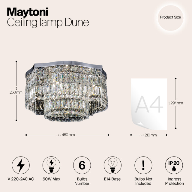 Maytoni plafondlamp dune chroom 3173336 large