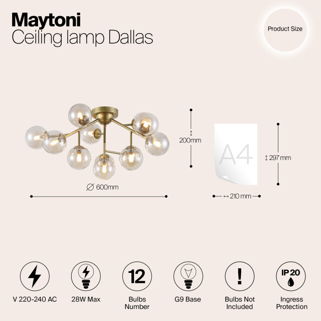 Maytoni plafondlamp dallas - Ø60 3173344 large