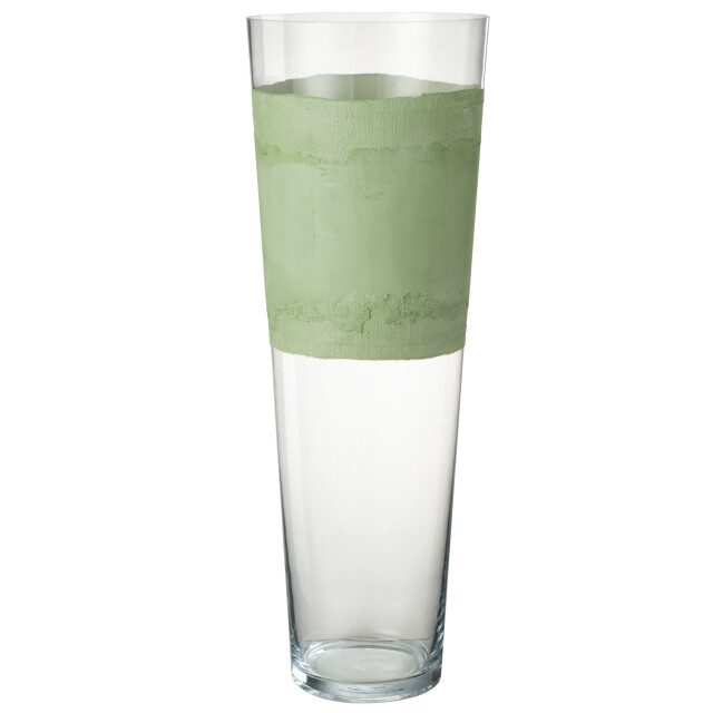 J-Line vaas delph glas transparant/ extralarge 24.5x24.5x70cm 2997747 large