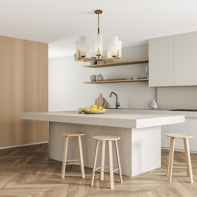 Maytoni kroonluchter fortano en messing Ø76 3004292 large