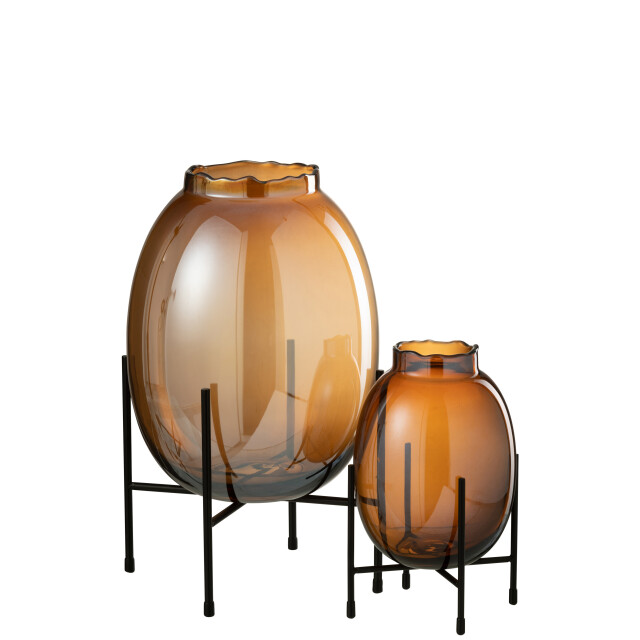 J-Line vaas op voet glas large 25.5x25.5x39cm 2997611 large
