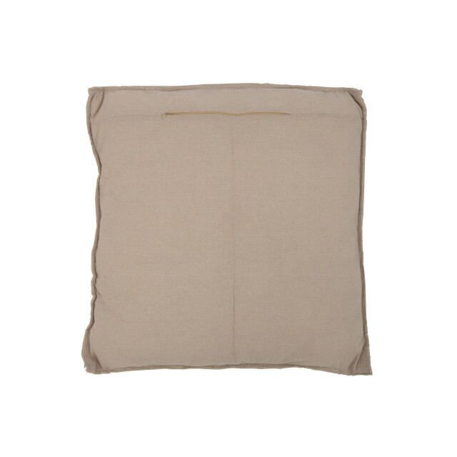 J-Line kussen vierkant 1 zijkant riet/textiel large 65x65x15cm 3001342 large