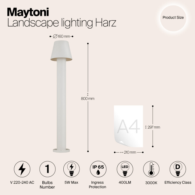 Maytoni Outdoor landschapsverlichting harz - Ø16 3004464 large