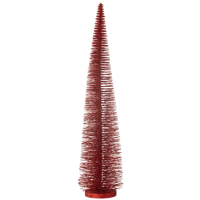 J-Line kerstboom decoratief glitter plastiek large 15x15x61cm 3009846 large