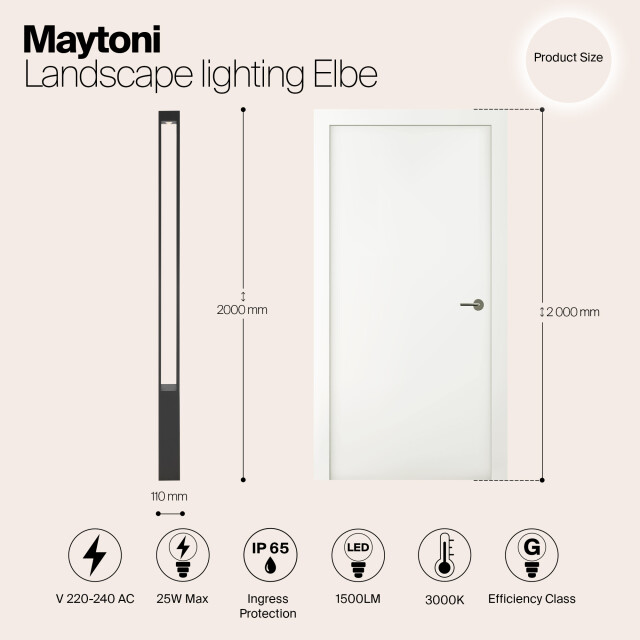 Maytoni Outdoor landschapsverlichting elbe grafiet 3004439 large