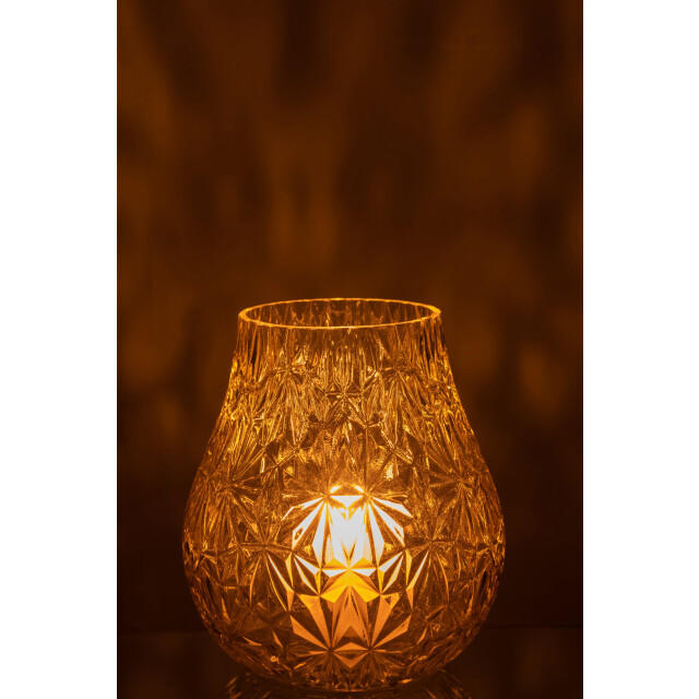 J-Line vaas nox geslepen glas small 18.8x18.8x22.5cm 2997660 large