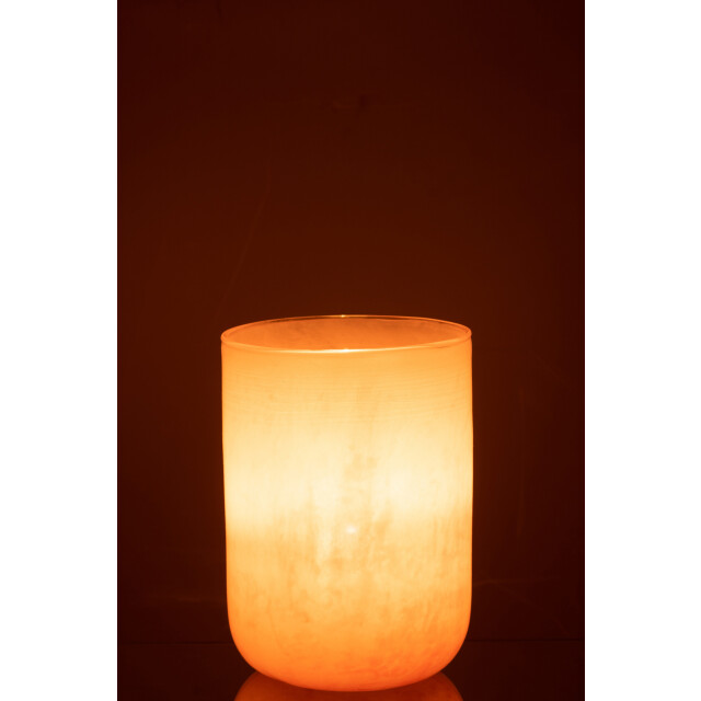 J-Line vaas corrie glas koraal medium 16x16x23cm 2997646 large