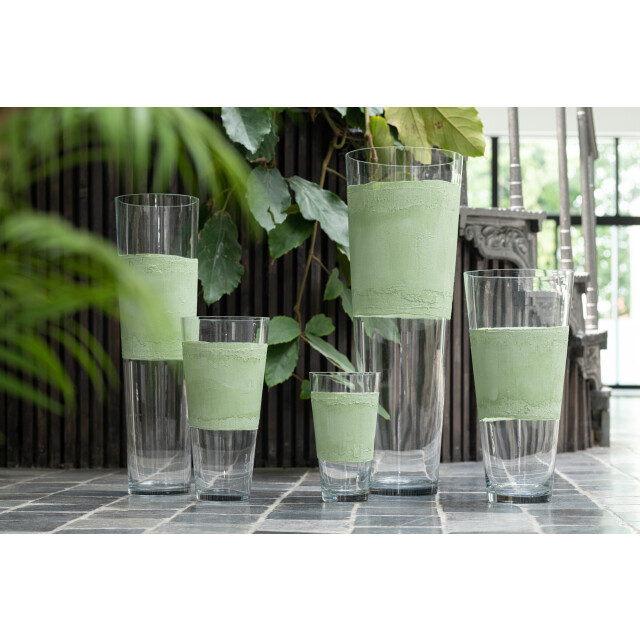 J-Line vaas delph glas transparant/ extrasmall 14x14x25cm 2997738 large