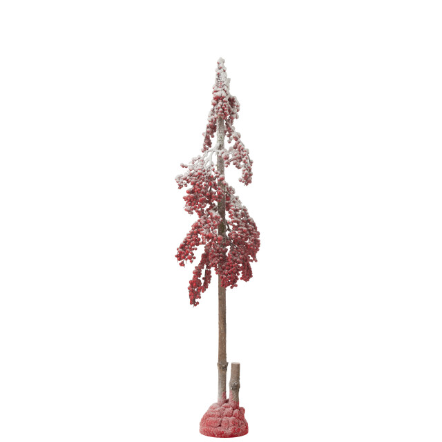 J-Line kerstboom decoratief grote bessen plastiek medium 30x30x108cm 3009834 large