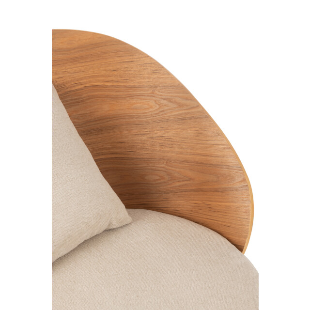 J-Line loungestoel lone multiplex/metaal /beige 77.4x71.8x81.8cm 3002356 large