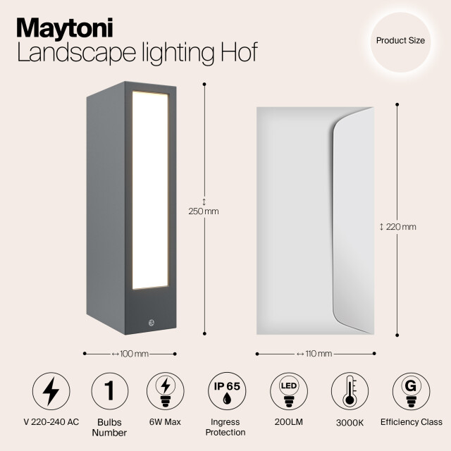 Maytoni Outdoor landschapsverlichting hof grafiet 3004468 large