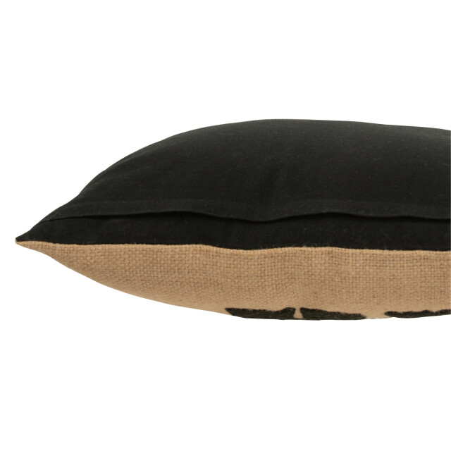 J-Line kussen olifant textiel naturel/zwart small 45x45x10.5cm 3065977 large