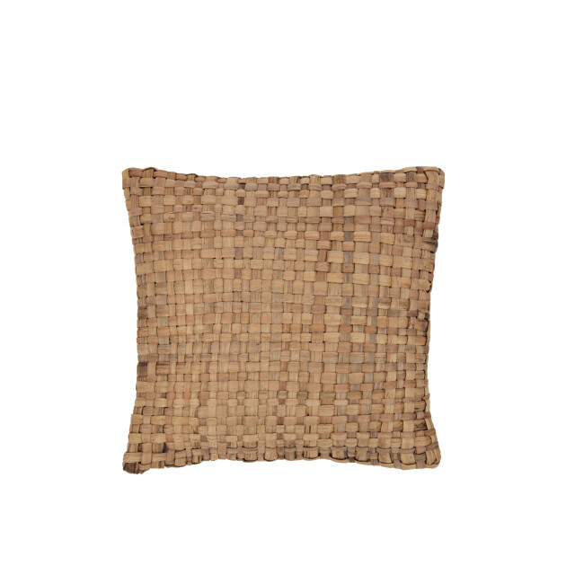 J-Line kussen vierkant 1 zijkant riet/textiel small 45x45x11cm 3001340 large