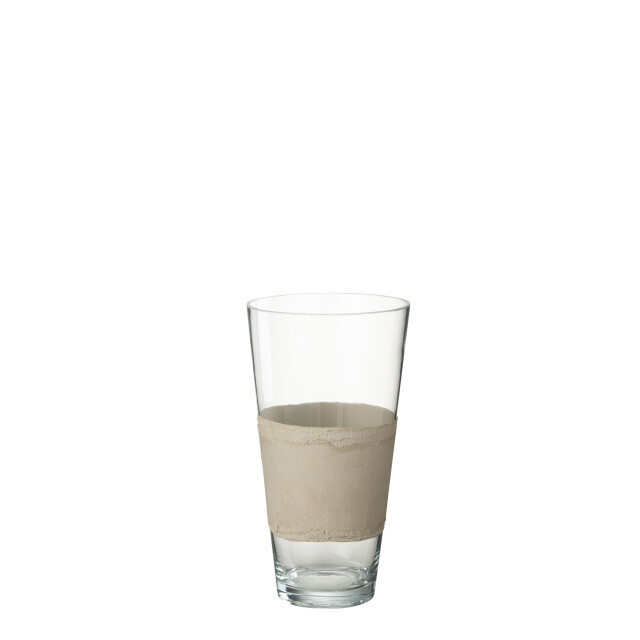 J-Line vaas delph glas transparant/ small 19x19x35cm 2997720 large