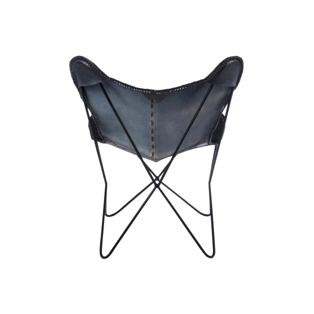 J-Line lounge stoel leder/metaal 92x65x90cm 3002917 large