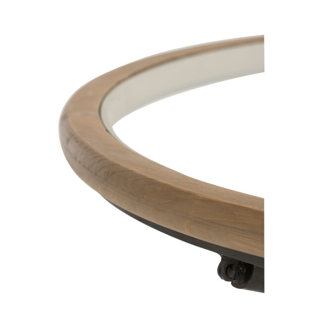 J-Line tafel rond hout/glas large 100x100x40cm 3004125 large