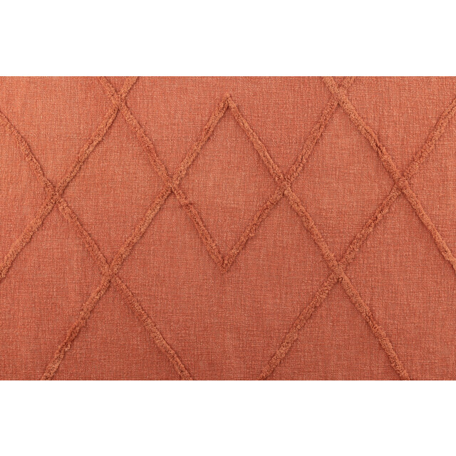 J-Line jete de lit floches coton terracotta 190x56x1cm 3001380 large