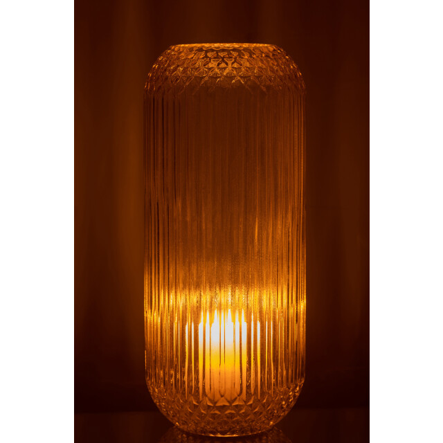 J-Line vaas recht geslepen glas large 15.5x15.5x36.5cm 2997664 large