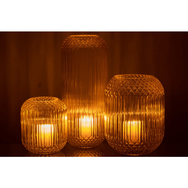 J-Line vaas recht geslepen glas large 15.5x15.5x36.5cm 2997664 large