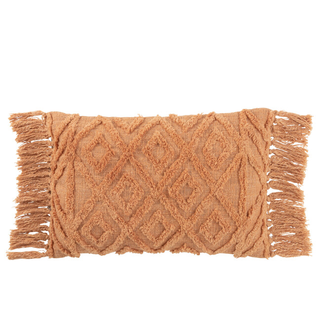 J-Line kussen kwastje katoen koraal lang 78x40x15cm 3001377 large