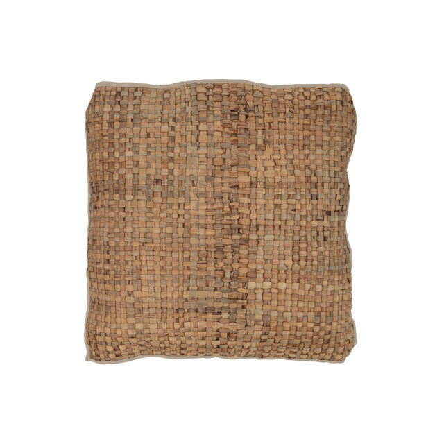 J-Line kussen vierkant 1 zijkant riet/textiel large 65x65x15cm 3001342 large