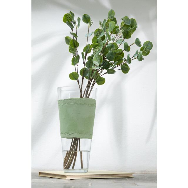 J-Line vaas delph glas transparant/ small 19x19x35cm 2997740 large