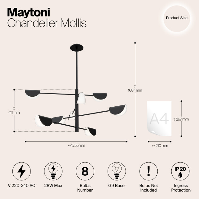Maytoni kroonluchter mollis - 3004280 large