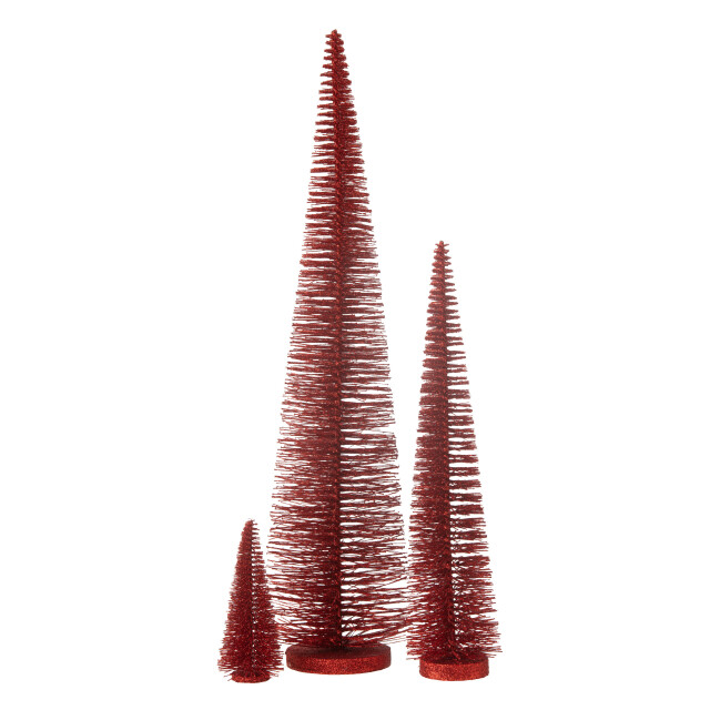 J-Line kerstboom decoratief glitter plastiek large 15x15x61cm 3009846 large