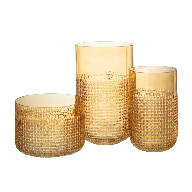 J-Line vaas patroon glas medium 15x15x25.5cm 2997678 large