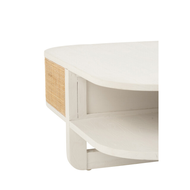 J-Line salontafel molly exotiek hout/rotan 84.5x84.5x36cm 2999217 large