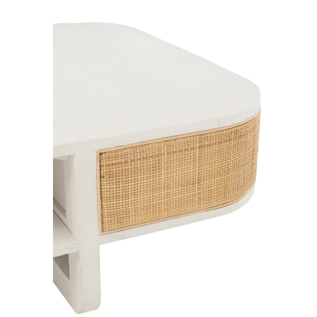 J-Line salontafel molly exotiek hout/rotan 84.5x84.5x36cm 2999217 large