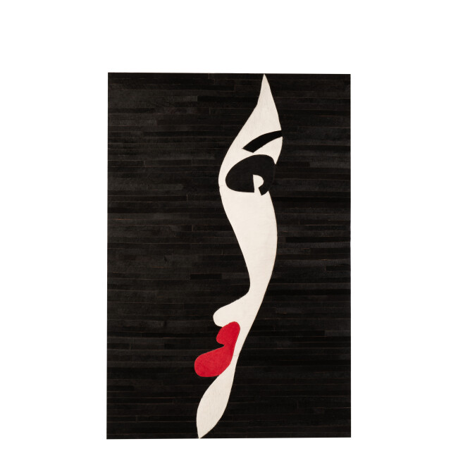 J-Line kader vrouw leder /wit/rood 80x1.3x120cm 3014760 large