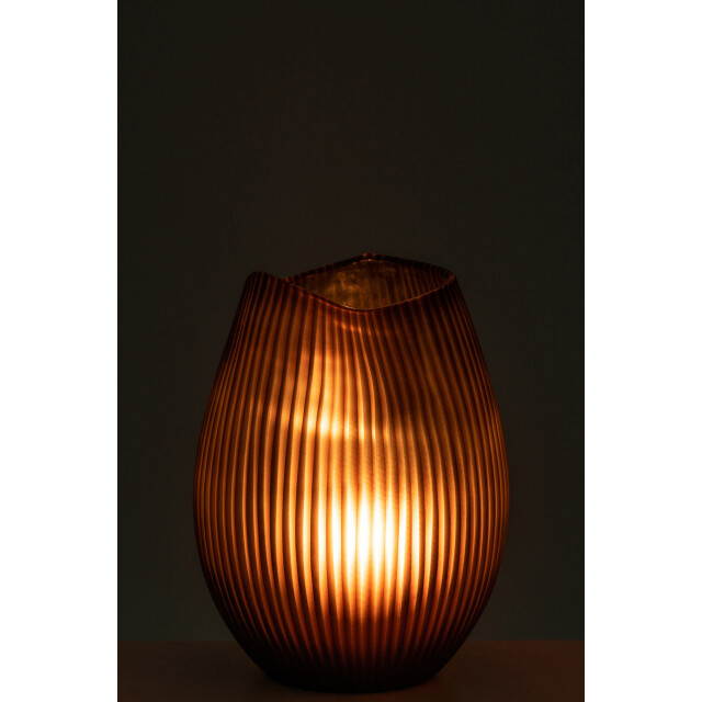 J-Line vaas streep glas large 21x21x31.5cm 2997845 large