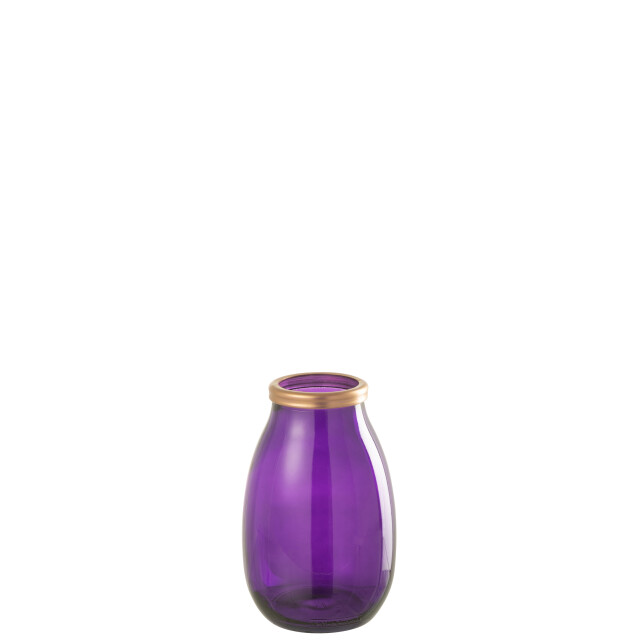 J-Line vaas goud boord glas small 18x18x28cm 2998066 large