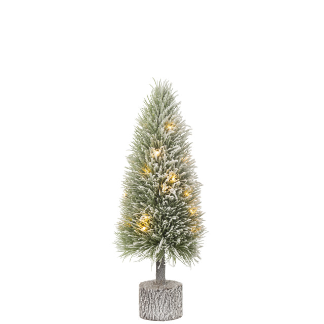 J-Line kerstboom b+led kunststof sneeuw medium 19x19x60cm 3010061 large