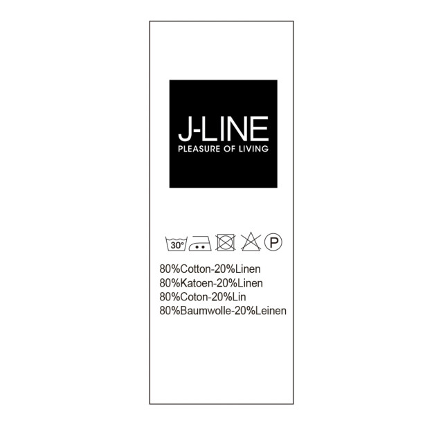 J-Line plaid stonewashed linnen licht 150x0.5x200cm 3003058 large