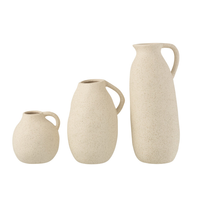 J-Line vaas kruik keramiek beige large 15x13.5x36cm 2997386 large