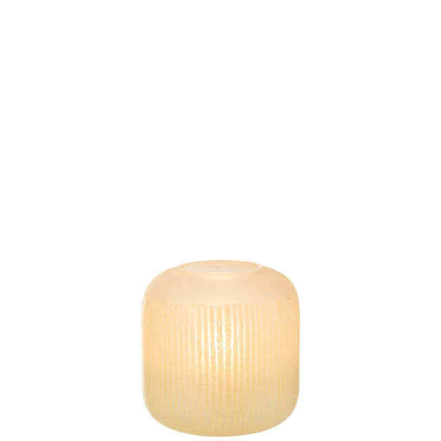 J-Line vaas strepen glas licht small 17x17x16cm 2997900 large