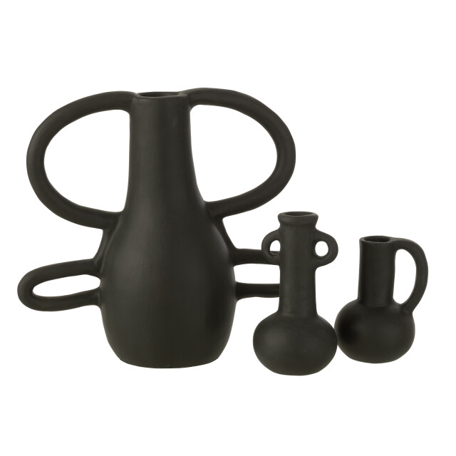 J-Line vaas met 4 handvaten terracotta 17x33x36cm 2998319 large