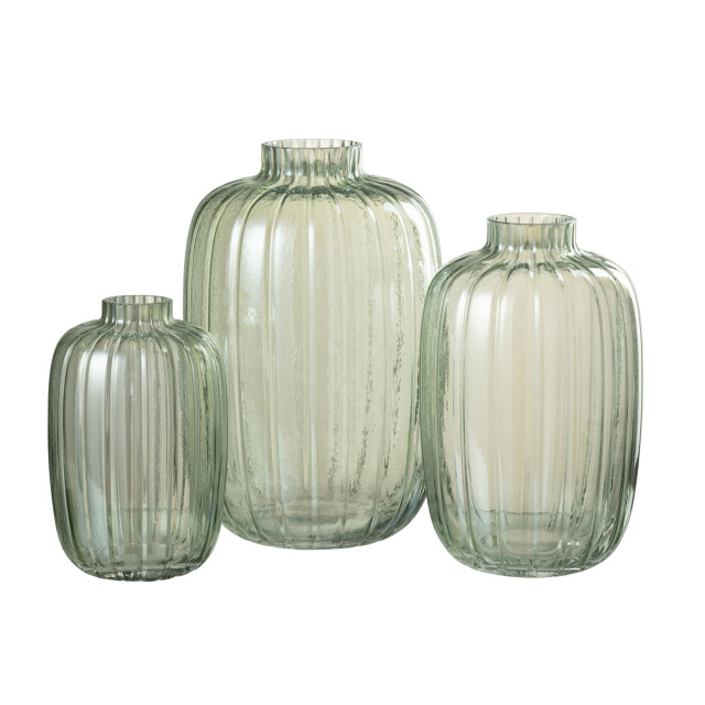 J-Line vaas strepen glas large 20x20x29.5cm 2997689 large