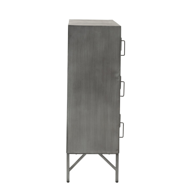 J-Line kast 9 deuren metaal zilver 86x41x113.5cm 2986972 large