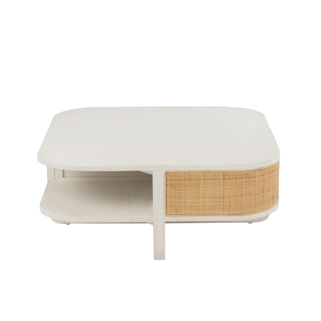J-Line salontafel molly exotiek hout/rotan 84.5x84.5x36cm 2999217 large