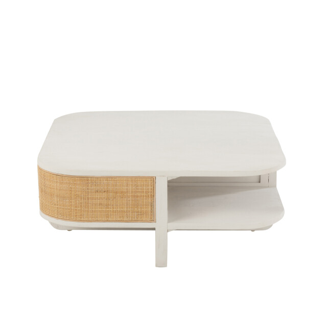 J-Line salontafel molly exotiek hout/rotan 84.5x84.5x36cm 2999217 large