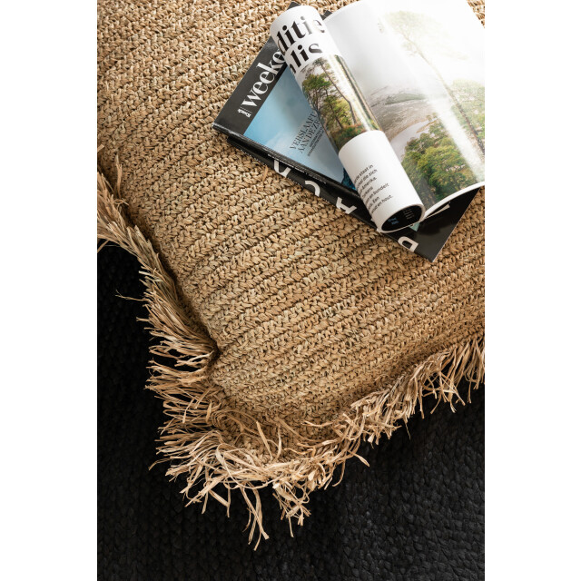 J-Line kussen vierkant raffia small 45x45x15cm 3066114 large