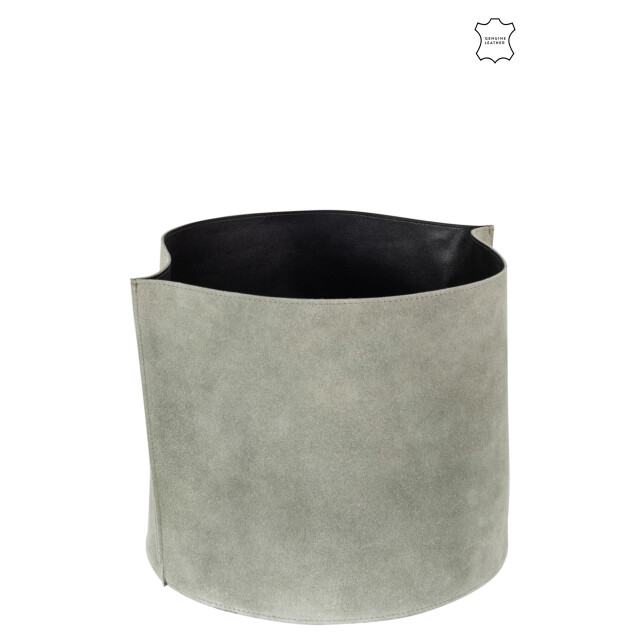 J-Line opbergmand rond laag leder 25.5x25.5x35cm 3004988 large