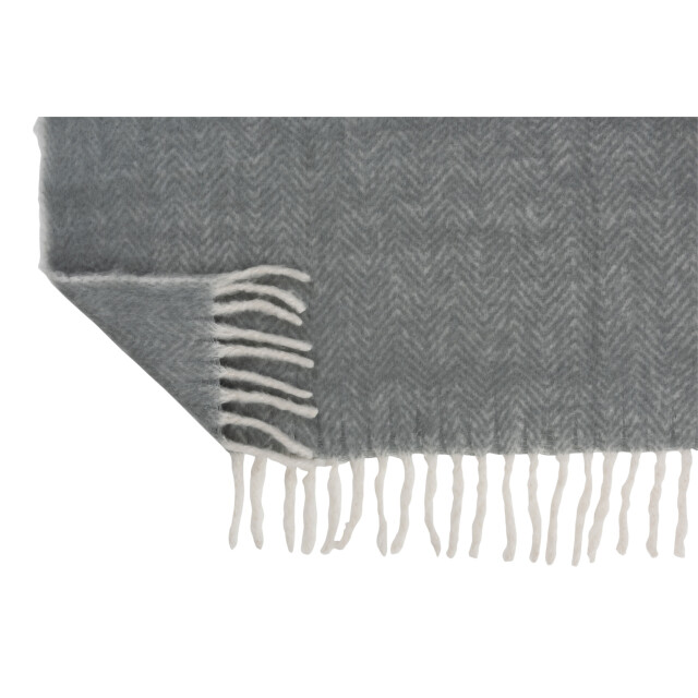 J-Line plaid alpha acryl/wol /wit 190x136x0.5cm 3066075 large