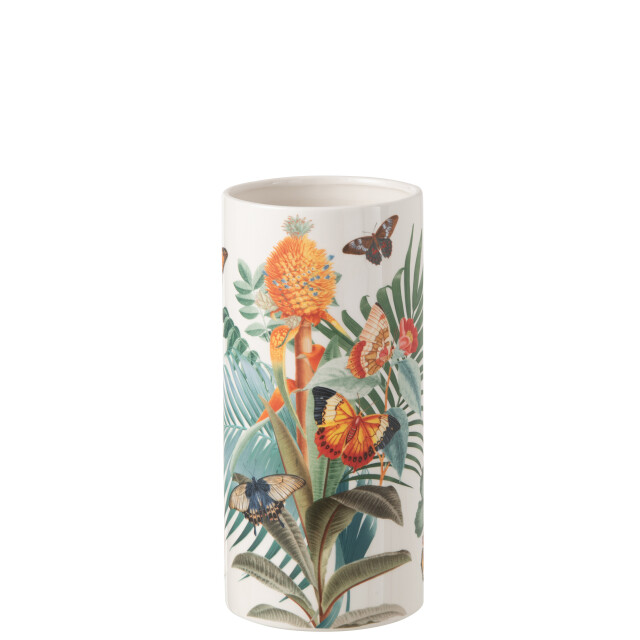 J-Line vaas vlinders dolomiet mix small 14x14x30cm 2998214 large