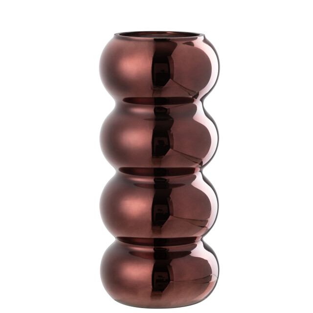 J-Line vaas rups glas pruim 13.5x13.5x30cm 2998714 large