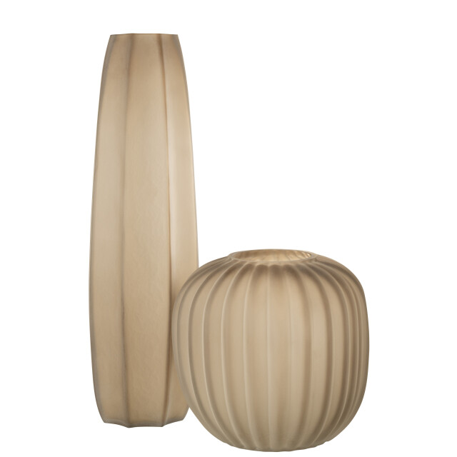 J-Line vaas lang streep zand glas licht 19x19x62cm 2997819 large